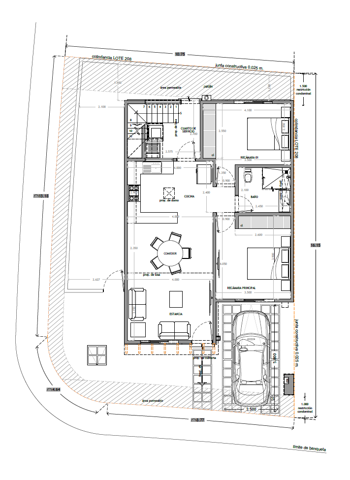 Planta Baja · Casa Alba Manantiales 209